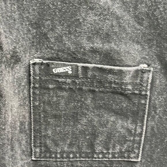 VTG 90s Guess USA Girl’s Black Denim Sleeveless Mini Dress SZ 12 Grunge - Picture 5 of 5